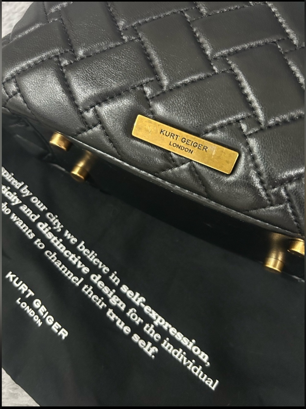 Kurt Geiger London Black Leather Kensington Top Handle Crossbody Handbag - Picture 4 of 14
